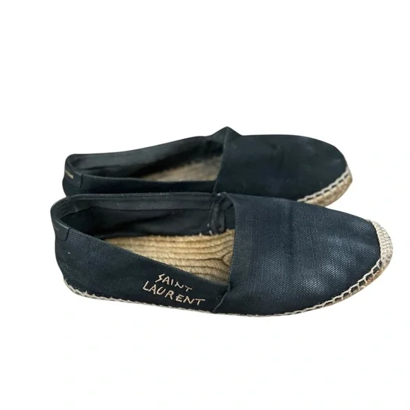 Yves Saint Laurent YSL Embroidered Espadrilles Slippers Shoes Flats - Picture 6 of 15